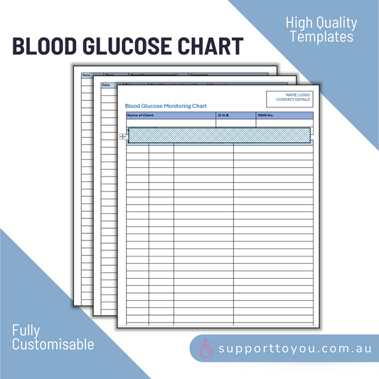Blood Glucose Monitoring Chart