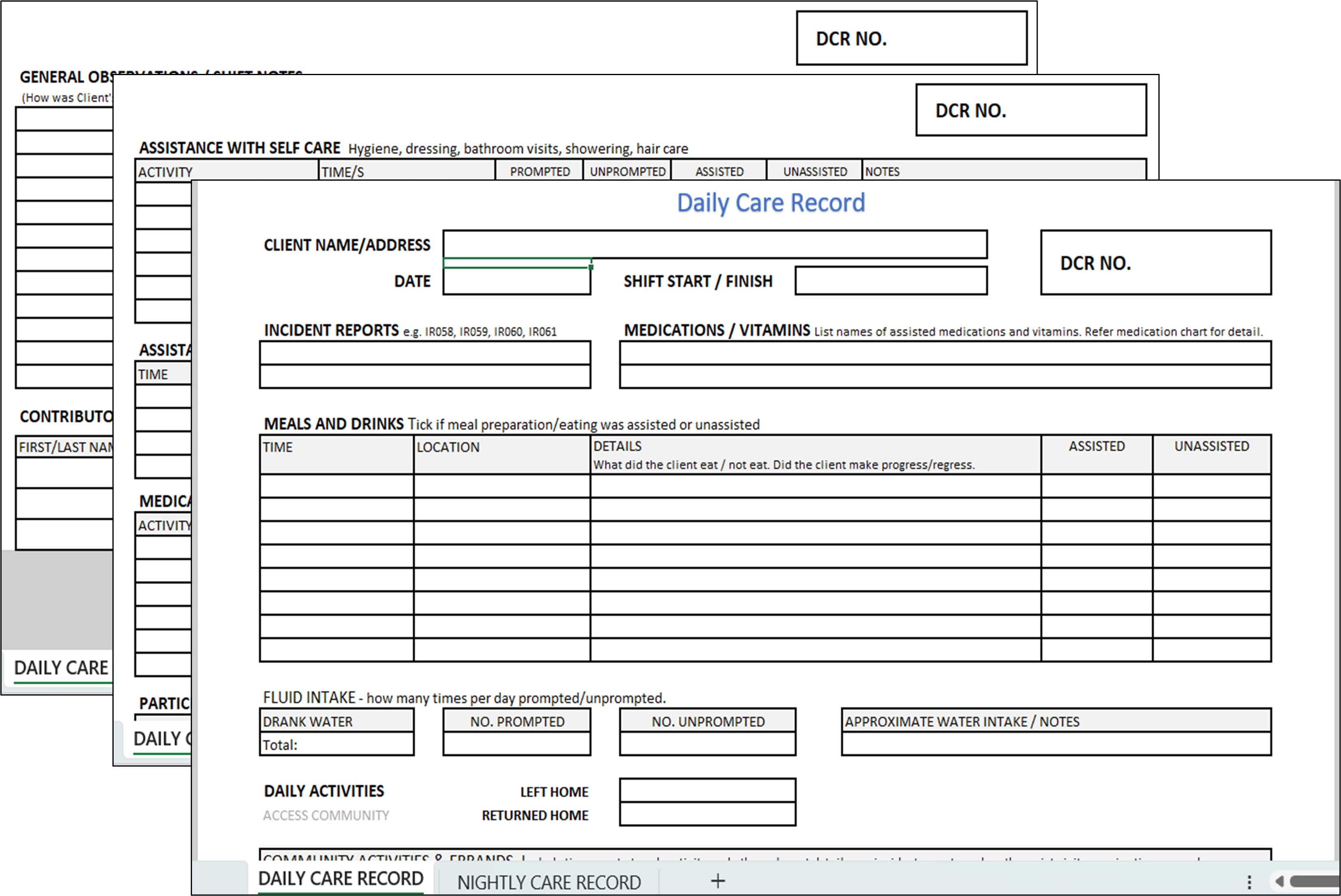 Progress Notes Daily Care Checklists Supporttoyou progress-notes-daily-care-checklists-supporttoyou