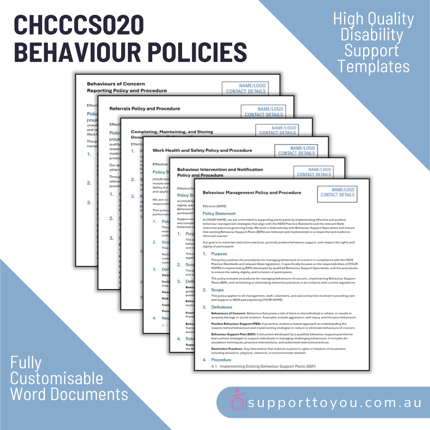 CHCCCS020 Policies and Procedures Bundle