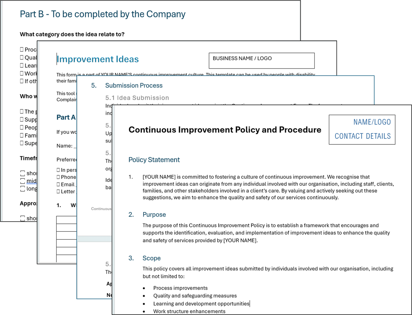 Policies & Procedures Bundle - Providers and Sole Traders