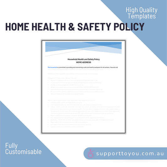 Home Health and Safety Policy