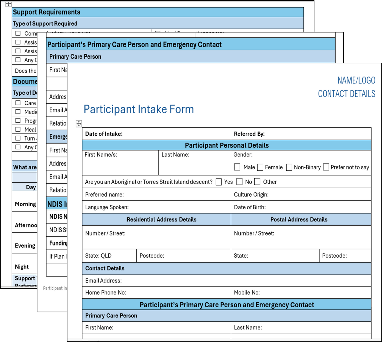 Participant Intake Form