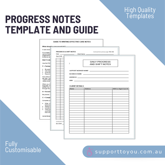 Progress Notes - Lined A4 Book Template