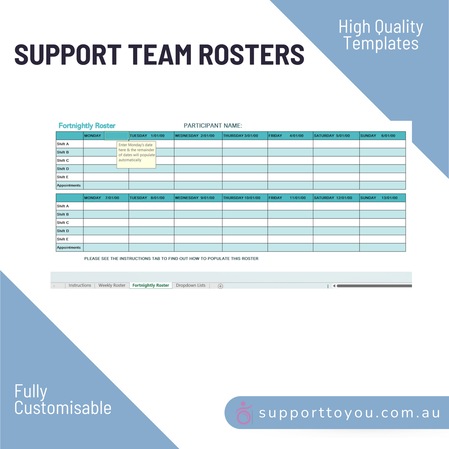 Rosters - Disability Support Team