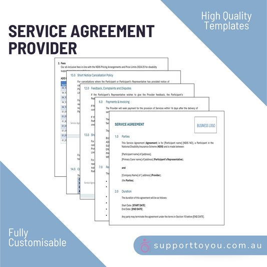 Service Agreement - Participant/Service Provider