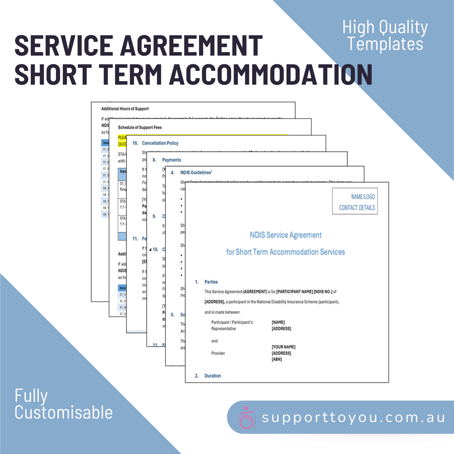 Service Agreement - Short Term Accommodation