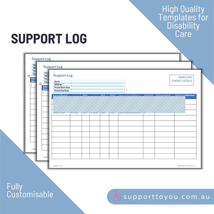 Support Log | Disability Care | supporttoyou