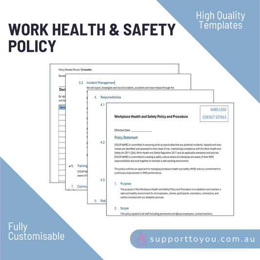 Workplace Health & Safety Policy and Procedure